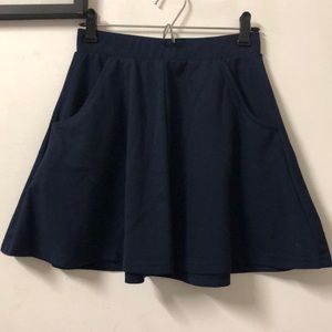 Navy skater skirt